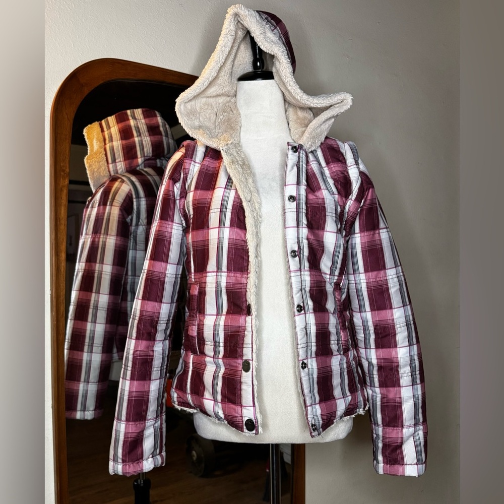 Plaid Hooded Women's Jacket